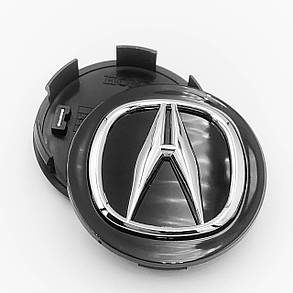Ковпачки (заглушки) на литі диски ACURA (Акура) 70 мм Чорні, фото 4