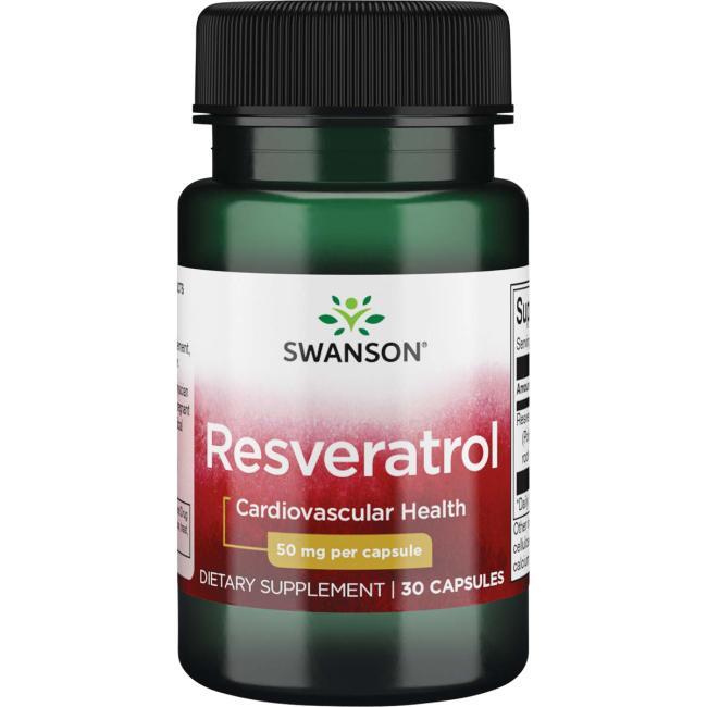 Ресвератрол, Resveratrol 50, Swanson, 30 капсул