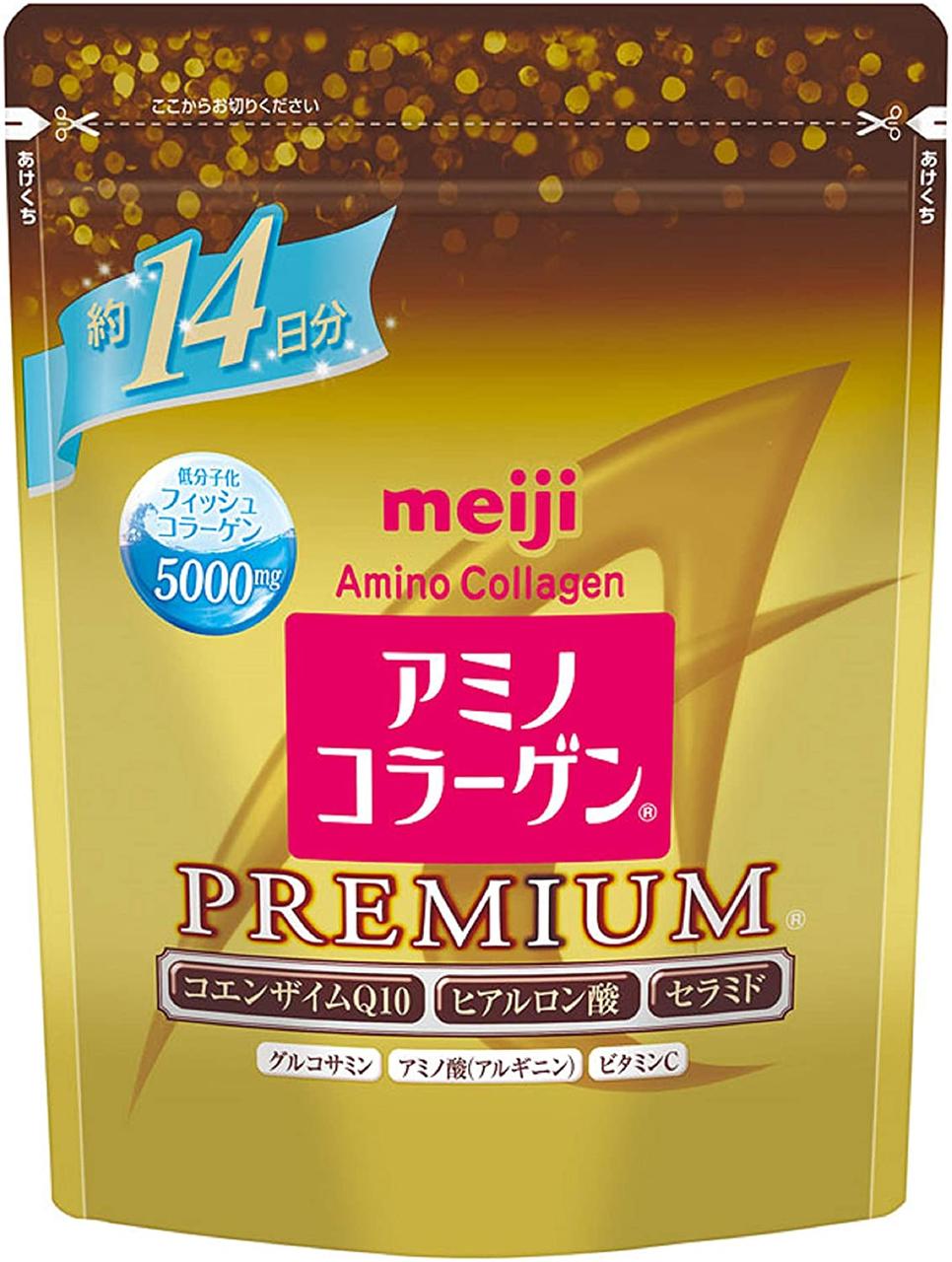 Meiji Premium Низькомолекулярний аміно-колаген з гіалуроновою кислотою і керамідами, 98 г на 14 днів