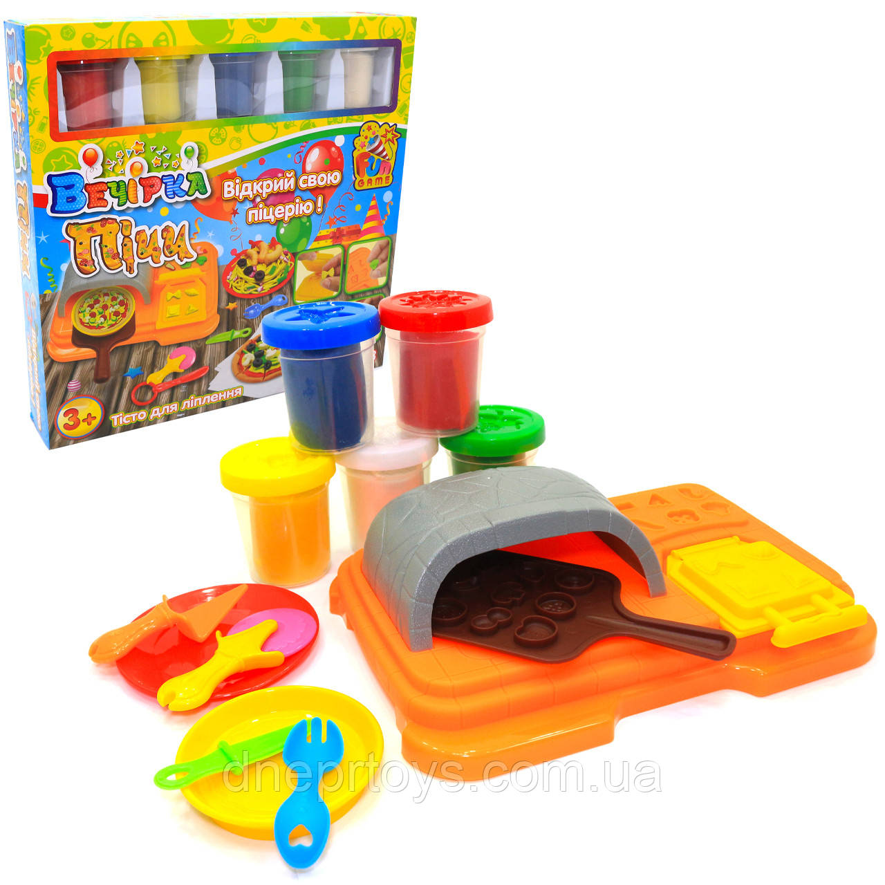 Тесто для лепки FUN GAME «Вечеринка пиццы» (7343), фото 1
