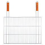 Решітка для гриля Скаут 54х38см з двома дерев'яними ручками KM-0739, фото 2