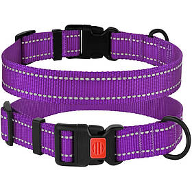 Нашийник для собак Active ТМ BronzeDog нейлоновий фіолетовий обхват шиї 30-40см ширина 20мм М