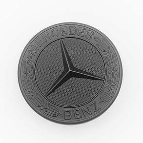 Емблема Mercedes Benz (Мерседес) 57 мм Чорна Чорна, фото 3