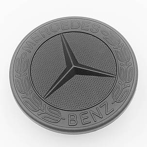 Емблема Mercedes Benz (Мерседес) 57 мм Чорна Чорна, фото 1