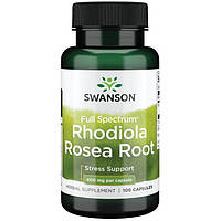 Корінь родіоли, Swanson, Rhodiola Rosea Root, 400 мг, 100 капсул