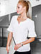 Витончена жіноча біла блузка, фото 3
