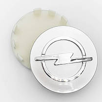 Ковпачки (заглушки) в литі диски OPEL (Опель), 58 мм Сріблясті, фото 2