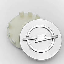 Ковпачки (заглушки) в литі диски OPEL (Опель), 58 мм Сріблясті, фото 3