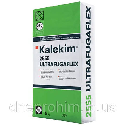Еластична затирка для швів із силіконом Kalekim Ultrafuga Flex 2555 Чорний (5 кг)