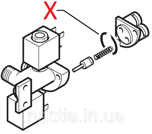 NM01.006 Гумовий ущільнювач(на вихід з крану пару), OR 2075, SILICONE, Royal