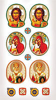Термонаклейки для пасхальных яиц набор «пасхальная украшение» - христианская, серия №2