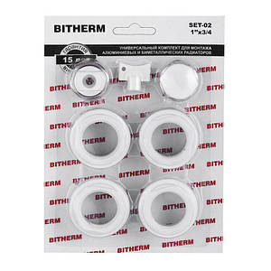 Комплект для секційних радіаторів 3/4" BITHERM SET-02 без кріплень