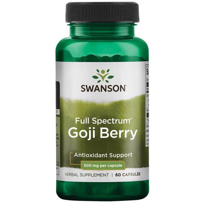 Ягоды Годжи "дереза", Goji Berry "Wolfberry", Swanson, 500 мг, 60 капсул - фото 1 - id-p871555647