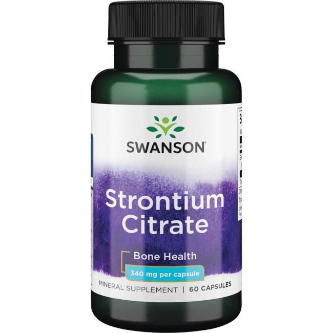 Цитрат стронцію, Swanson, Strontium Citrate, 340 мг, 60 капсул