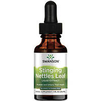 Рідкий екстракт листя кропиви, Stinging Nettles Leaf Liquid Extract, Swanson, 29.6 мл