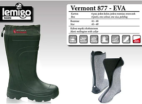 Чоботи для зимової риболовлі та полювання Lemigo Vermont 877 EVA (-70°) 42-43 розмір, фото 4