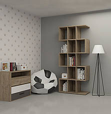 Комод Mito MI4 Accord, колір дуб ендгрейн/дуб ендгрейн, білий, лате, фото 5