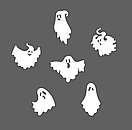 Інтер'єрна вінілова наклейка Злі привиди (декор на свято Хеллоуїн), фото 4