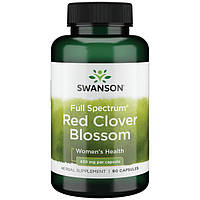 Красный клевер, Swanson, Red Clover Blossom, 430 мг, 90 капсул