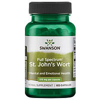 Зверобой, St. John's Wort, Swanson, 375 мг, 60 капсул