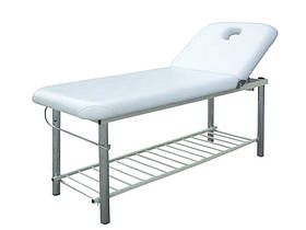 Масажний стіл стаціонарний 2-х секційний мод. 219 білий кушетка для масажу, для косметології, для депіляції