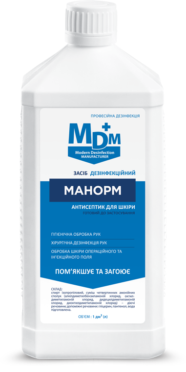 Засіб дезінфікуючий для рук MDM Манорм, 1л