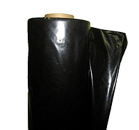 Пленка черная рулонная для тепло- и гидроизоляции 3 м рукав, 6 м ширина, 100 мкм толщина
