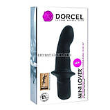 Вібратор Dorcel Mini Lover Black з обмежувачем, для точки G і масажу простати, фото 2