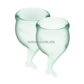 Набір менструальних чаш Satisfyer Feel Secure (light green), 15 мл і 20 мл
