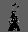 Інтер'єрна вінілова наклейка Зачарований замок (декор на свято Хеллоуїн), фото 5
