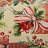 Скатертина гобеленова з люрексом і святковим принтом "Новорічний сувенір" Villa Grazia 140х180 см, фото 3