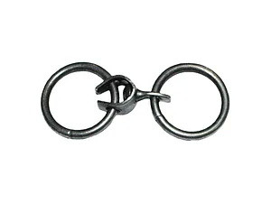 Вертушка для карабіна 2-кільцева 8*43мм чорна, фото 1