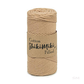 Трикотажний бавовняний шнур Cotton Filled 3 мм, колір Шамуа