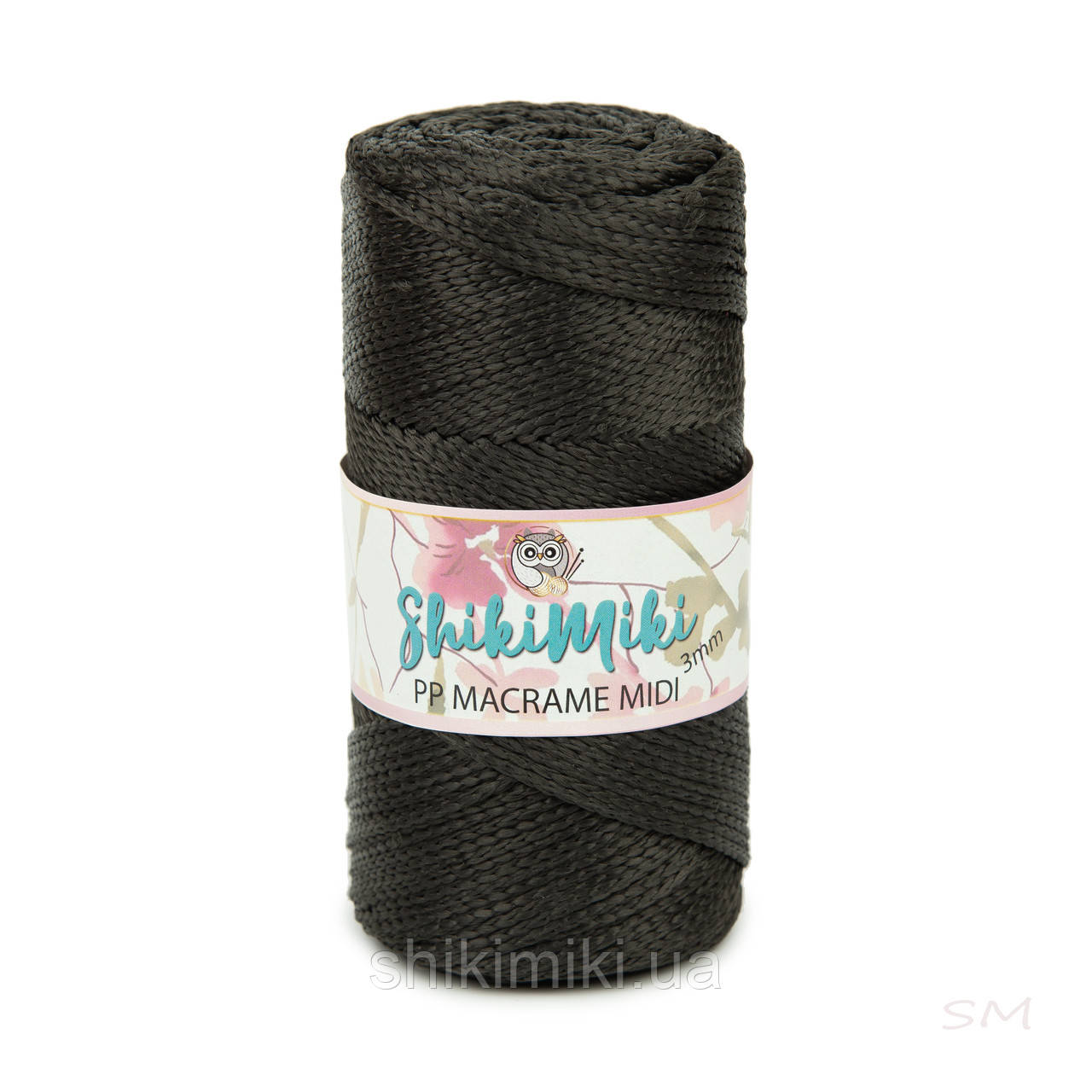 Трикотажний шнур PP Macrame Midi 3 mm, колір Графіт