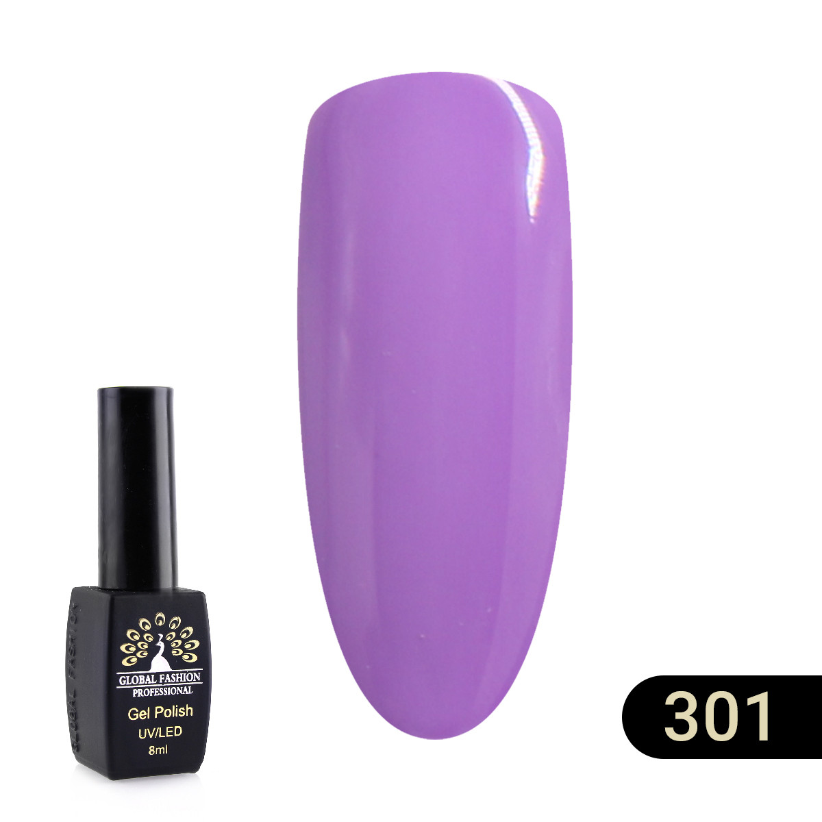 Гель-лак Global Fashion BLACK ELITE 301, 8 мл