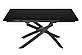 Великий прямокутний, розсувний стіл Lincoln 160-240х90см скляний тонований чорний ніжки метал, фото 2