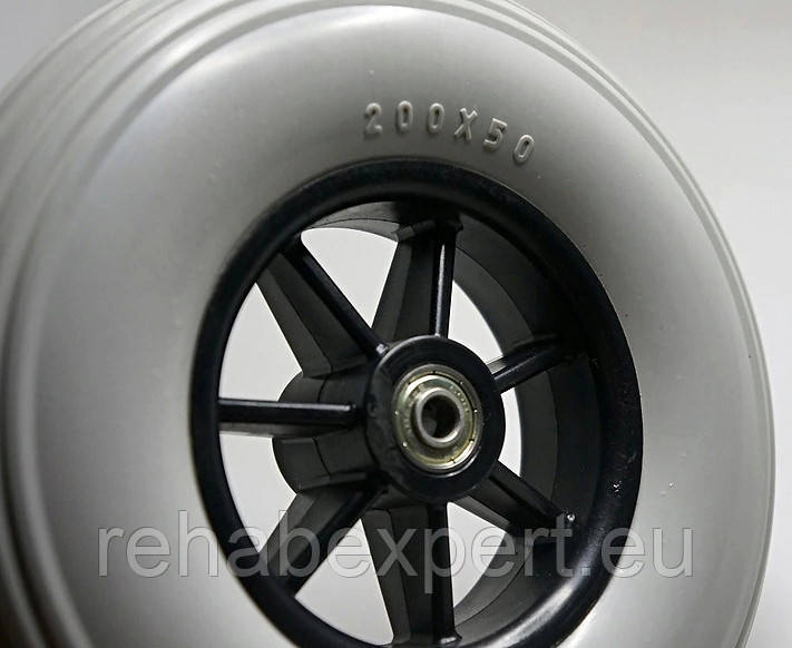 Колесо для інвалідних візків, ходунків роллаторов Wheel 200x50 mm PU Tyre GR Line