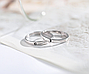 Парні кільця День і Ніч, кільце жіноче і чоловіче Сонце і Місяць, срібне покриття 925 проби, регульований розмір 925 проби, фото 8
