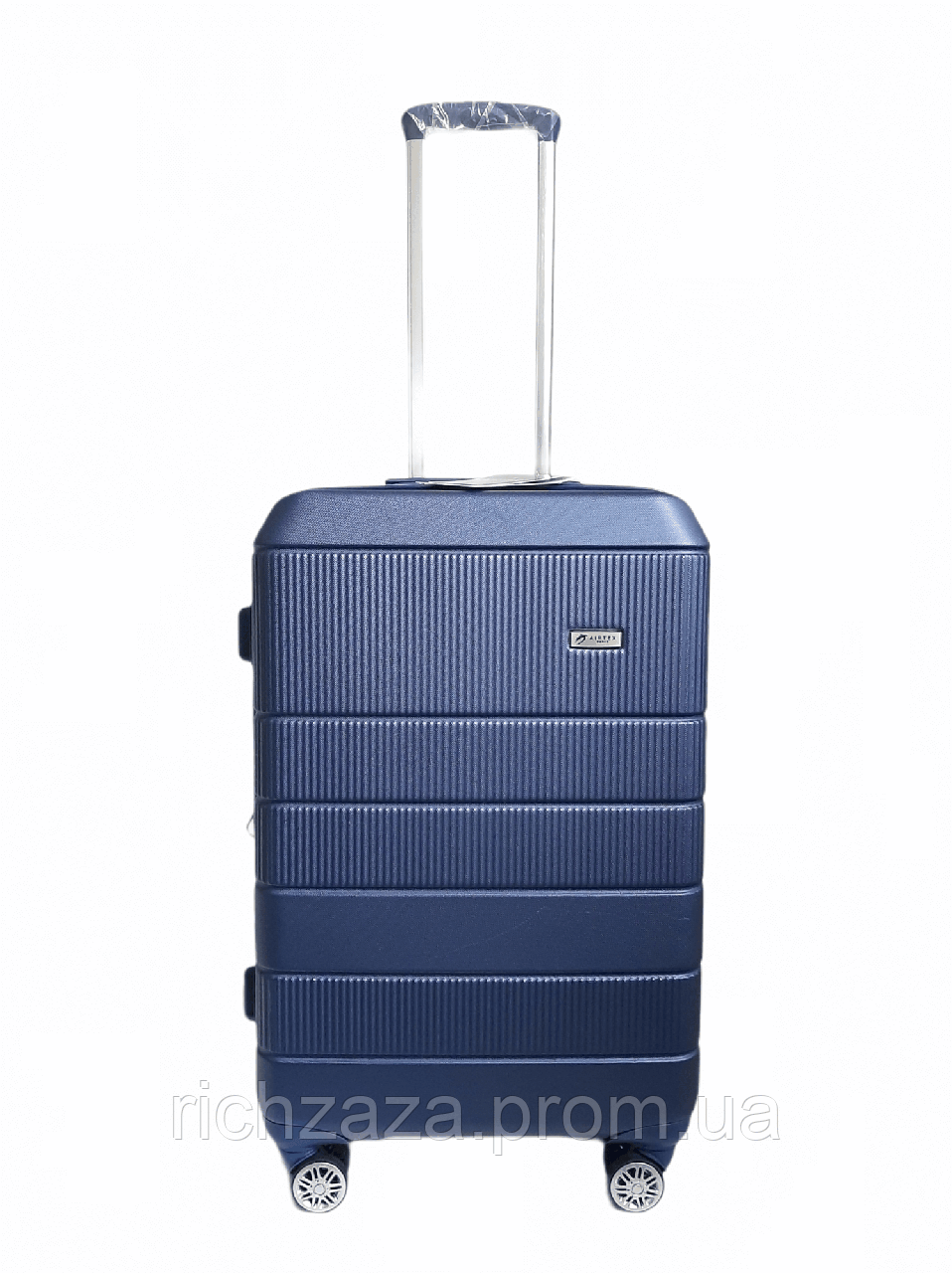 Средний синий дорожный чемодан (M) полипропилен на 4 колесах фирма AIRTEX Paris 937 blue