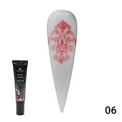 Гель фарба для стемпинга і китайської розпису з шиммером Global Fashion, 8 мл 006