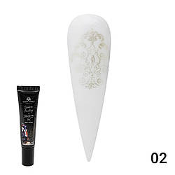 Гель фарба для стемпинга і китайської розпису з шиммером Global Fashion, 8 мл 002