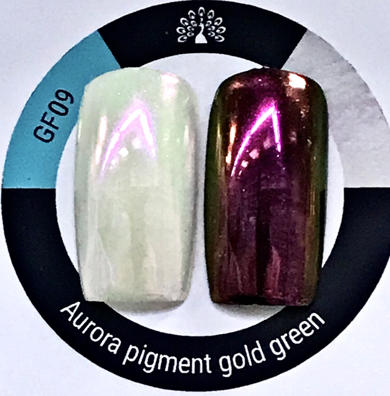 Втирання для нігтів Aurora pigment gold green GF09