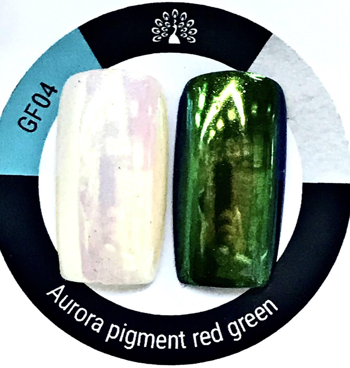Втирання для нігтів Aurora pigment red green GF04