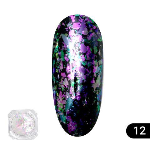 Втирання для нігтів Global Fashion, Transparent est chameleon 12