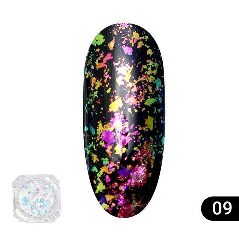 Втирання для нігтів Global Fashion, Transparent est chameleon 09