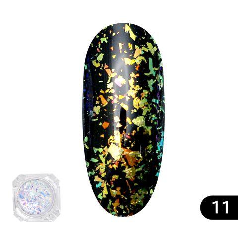 Втирання для нігтів Global Fashion, Transparent est chameleon 11