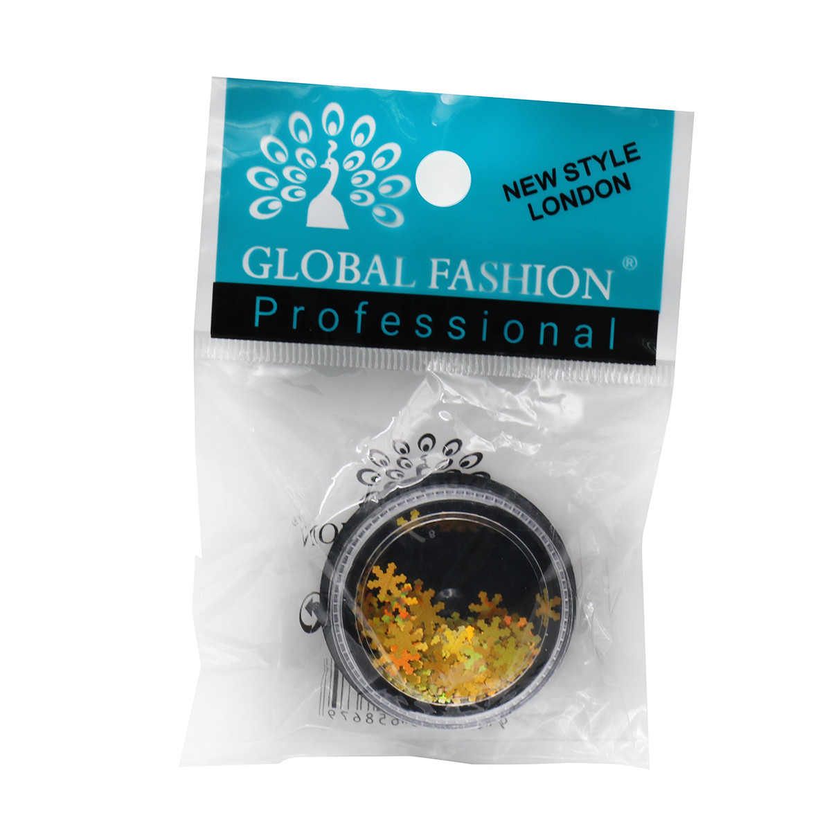 Декор для нігтів сніжинки золоті Global Fashion