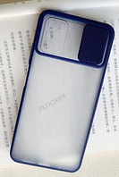 Чохол бампер soft-touch з шторкою для камери Xiaomi POCO M3 Pro / Xiaomi Redmi Note 10 5G Колір Синій