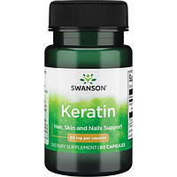 Кератин, Swanson, Keratin, 50 мг, 60 капсул