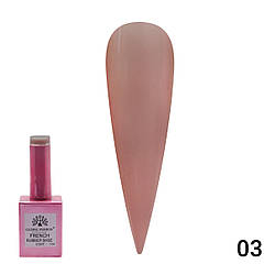 Каучукова база для гель-лаку френч Global Fashion Rubber Base Coat French, 15 мл 03